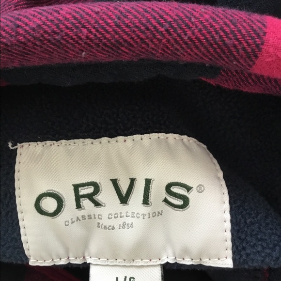 Orvis Women’s Red /Black Buffallo Plaid Flannel Jacket.Size Large $40 - Picture 9 of 11